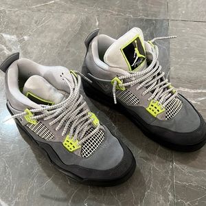 Authentic Mens 8.5 Air Jordan 4 Retro SE’Neon 95’